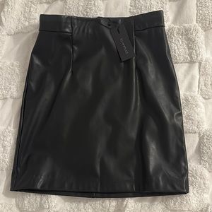 Faux leather skirt